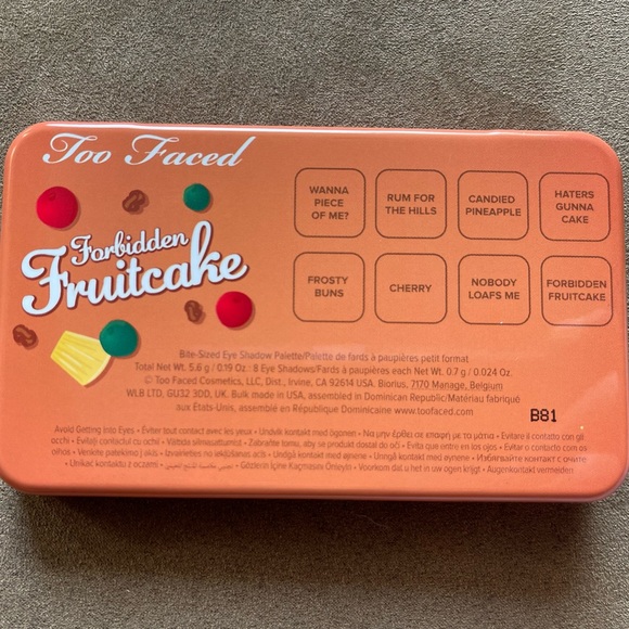 NIB Too Faced Limited Edition Forbidden Fruitcake Eyeshadow Palette Makeup - Picture 10 of 12